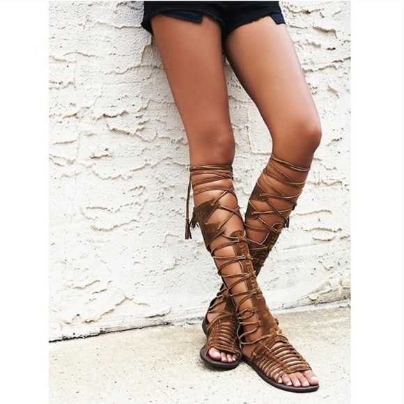 Free People Shoes - Free People Suede Sun Seeker Gladiator Sandal NEW